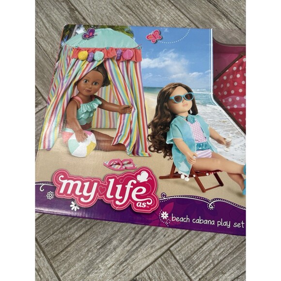My Life As Beach Cabana Play Set for 18" Dolls American Girl, 3 Pieces - Picture 3 of 5